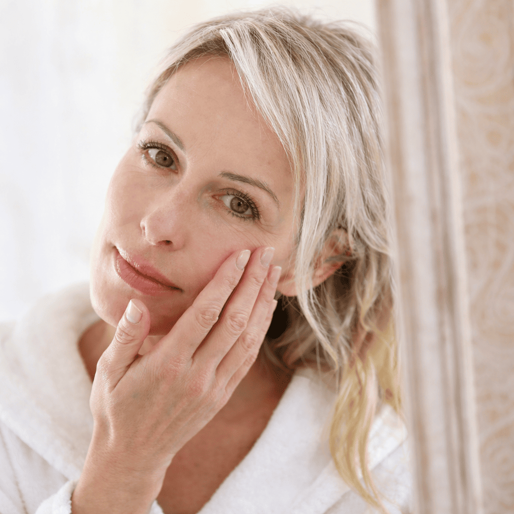 Woman with youthful glowing skin